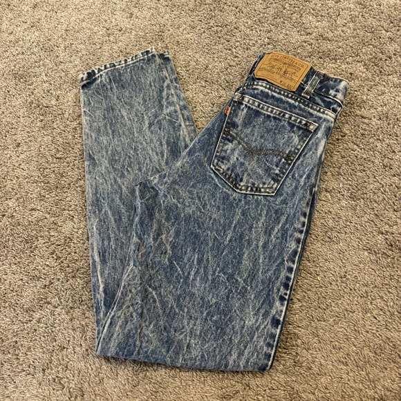 Levi's Other - Vintage Levi's 550 Jeans USA Acid Wash Orange Tab 28x32 Made In USA 80's 90's
